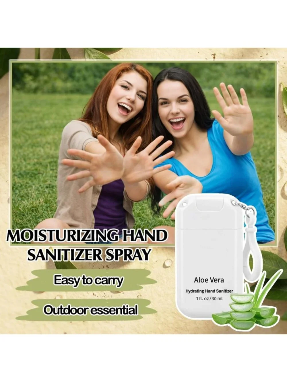 Cute Spray Hand Sanitizer Keychain - 24 Pack, Fresh Scent, Perfect for Backpacks